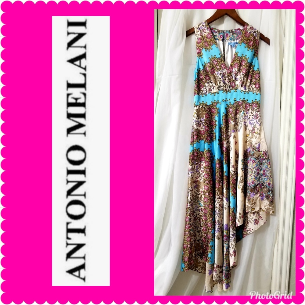 Antonio Melani Maxi Halter Floral Dress size 4